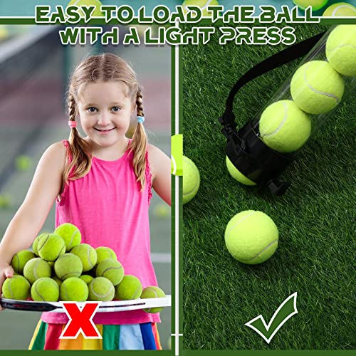 Tennis Ball Pickup Tube - 2 Pack with Shoulder Strap - Clear