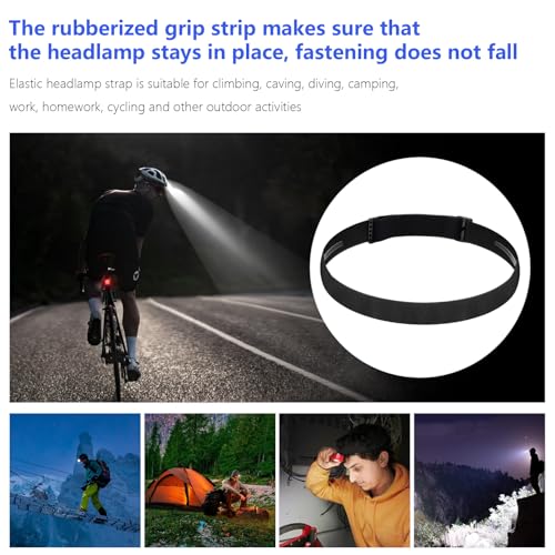 Elastic Headlamp Strap Replacement - Comfortable 1" Headband
