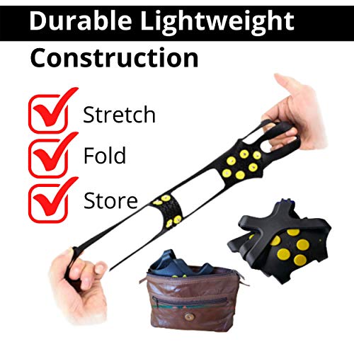 Ice Snow Traction Cleats - X-Large Lightweight Crampon Grippers