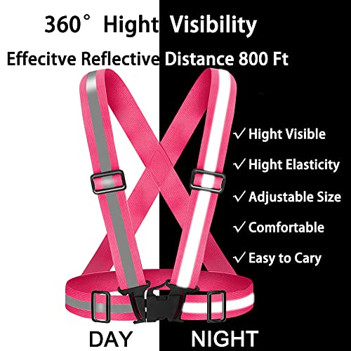 High Visibility Reflective Running Vest - Pink