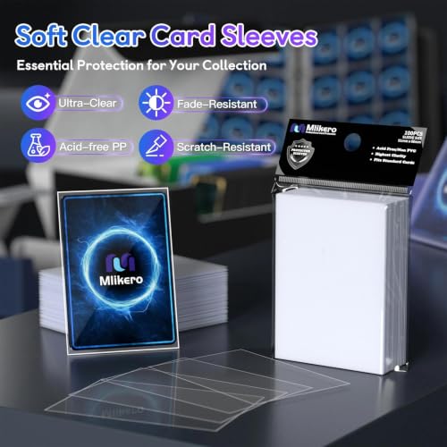 600 Clear Card Sleeves for Trading Cards - Durable Polypropylene Protectors
