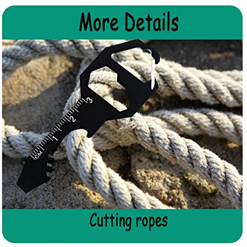 2PCS Stainless Steel Keychain Multi Tool - 6-in-1 EDC Gadget