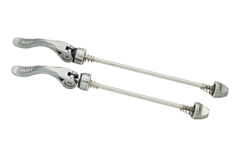 PLATT Bike Quick Release Skewers MTB Wheel Hub Skewers Front and Rear Axle Fit for Road Bike,Mountain Bike, BMX (Titanium,1Pair)