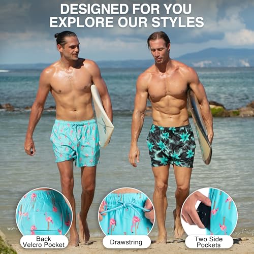 Men's 5” Swim Trunks - UPF 50+ Quick-Dry Shorts with Pockets - XX-Large San Diego Black