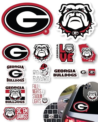 Georgia Bulldogs Stickers & Decals Set - 14 Durable Vinyl Designs