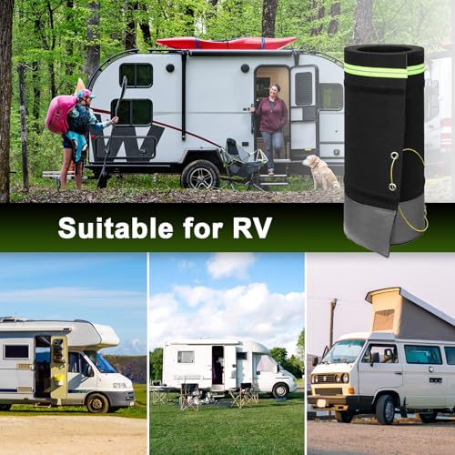 Insulated RV Skirting Kit - 2.6 x 105 ft, Black for Trailers