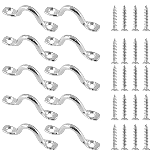 M4 Pad Eye Straps - 10Pcs Stainless Steel Kayak Deck Loops