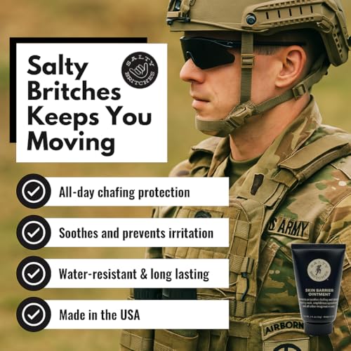 Salty Britches Skin Barrier Ointment 2oz Pack of 3 - Anti Chafe & Rash Relief, Berry Scented