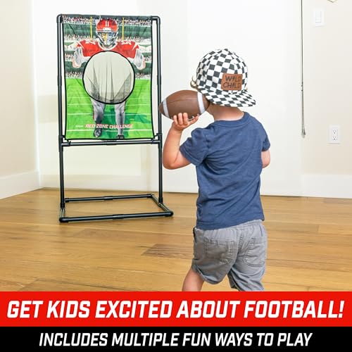 Kids Football Toss Game with Inflatable Footballs - Indoor & Outdoor Target Practice