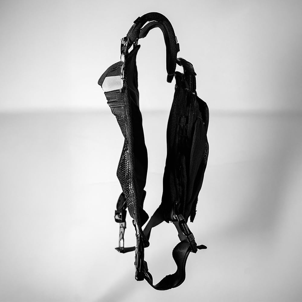 RaveRunner Chest Pack for Skiing – Slim Chest Pack for Skiing and Snowboarding with 17oz Hydration Soft Flask | Ski Front Chest Bag & Ski & Snowboard Chest Pack