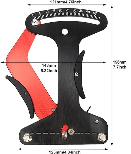 Zodazoqa Bicycle Spoke Tension Meters Measuring Tool Gauge Aluminum Alloy CNC Precise, Tension Adjustment Tool to fit All Spokes, Bicycle Wheel Spoke Manufacturing or Correction Accessories (Red)