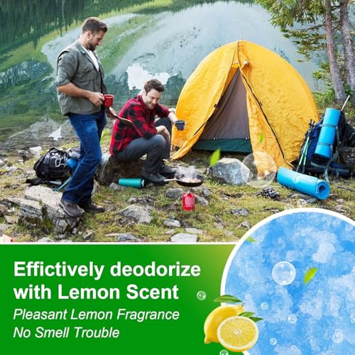 Poo Gel for Portable Toilet - Lemon Scent, 25 Packs