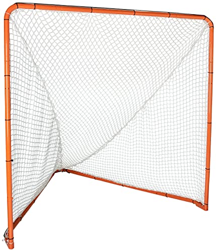 Lacrosse Folding Goal - 6 x 6 Feet, Heavy Duty Orange