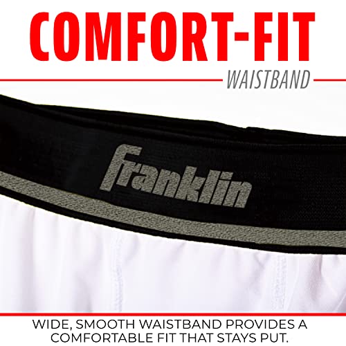 Kids Compression Sliding Shorts Medium White/Black Padded Baseball Underwear