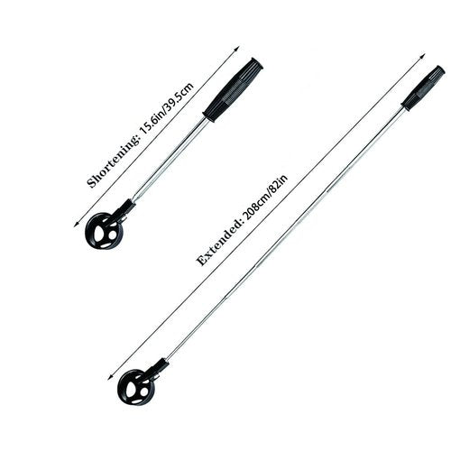 Golf Ball Retriever with 2 Golf Balls Grabbers,6.9ft Stainless Extendable Golf Ball Retrievers for Water,Golf Accessories for Men (Black)