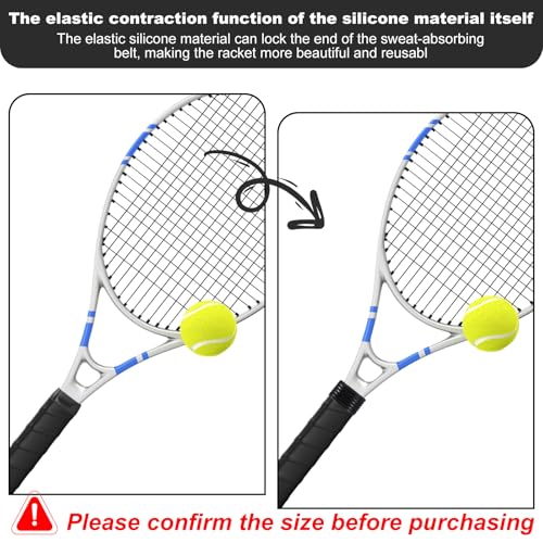 10 PCS Rubber Tennis Racket Grip Rings - Non-Slip Overgrip