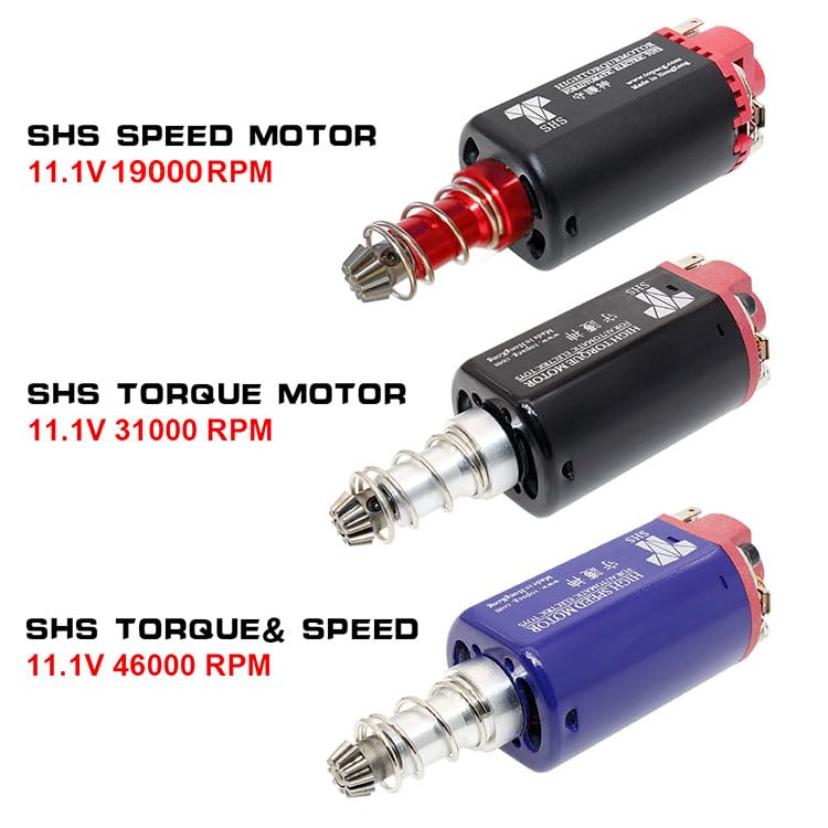 CHEEKON SHS Ultra Torque 480 Long-Axis AEG Motor, 19000 RPM, Strong NdFeB Magnets, M16/M4/MP5/G3/P90