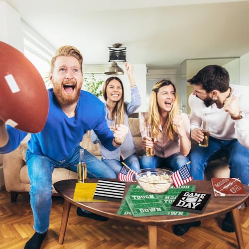 Football Napkins Set - 100 Disposable Napkins with 5 Designs for Parties