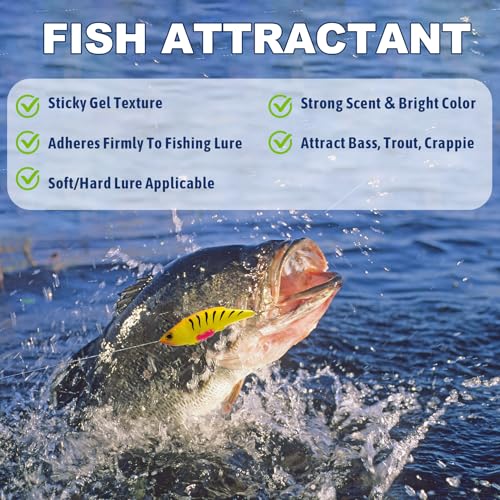 Fish Attractant Gel - Luminous Pink Garlic Scent 10ml x 3
