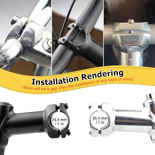 Weerock 160mm Aluminum Alloy Bike Stem 22.2mm Quill & 25.4mm Handlebar Black