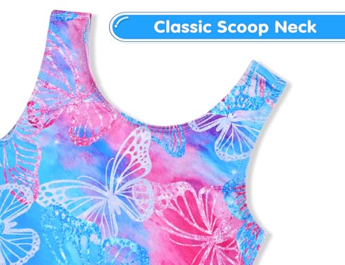 Sleeveless Gymnastics Leotard Unitard for Girls 4-5T - Purple Blue
