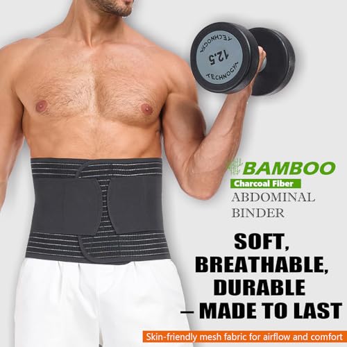 DOREIPA Black Large Abdominal Binder for Post-Surgery & Postpartum Recovery