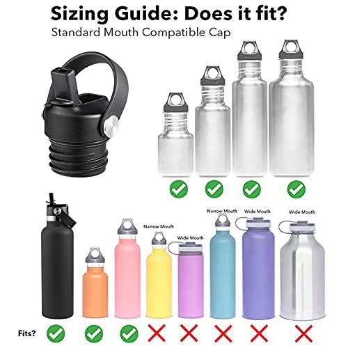 RRegeny Straw Lid fits Hydro Flask Standard Mouth, 21 24 oz, Sports