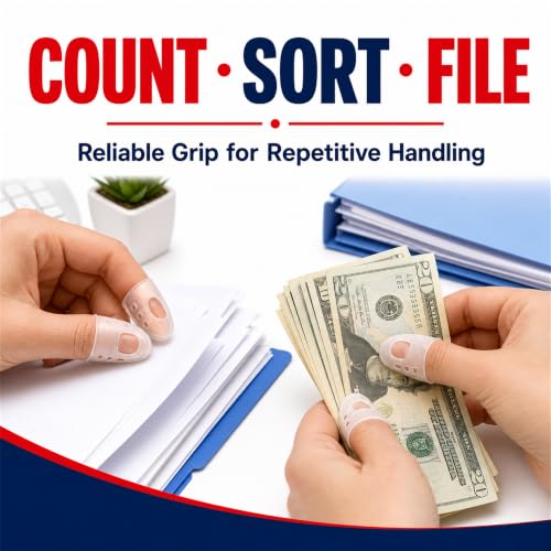 Silicone Fingertip Grips - 16 Count, 4 Sizes for Secure Handling