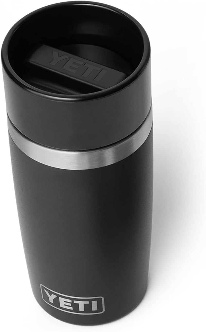 YETI Rambler 12 oz Travel Bottle - Stainless Steel, Vacuum Insulated, Leakproof Cap | Black
