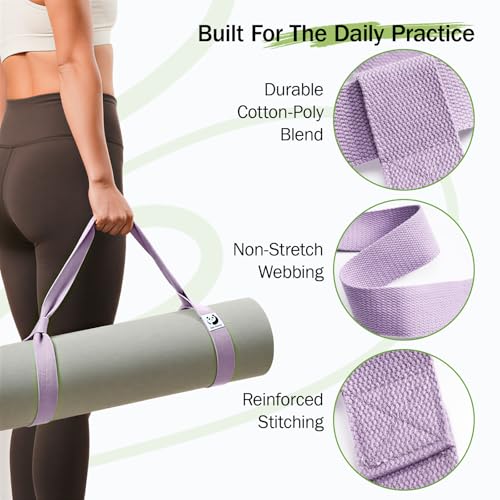 Yoga Mat Strap - Adjustable 72 Inch Carrier Sling - Light Pink