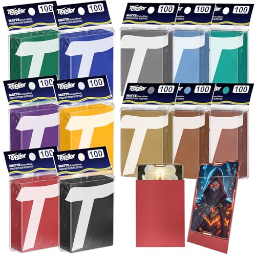 1200ct Matte Card Sleeves - Premium Collectible Trading Card Protectors, 12 Colors, Soft Touch Finish