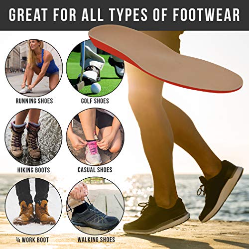 FootMatters Plastazote Orthotic Comfort Insoles Women 6-8.5 / Men 5-7.5 Pack of 2