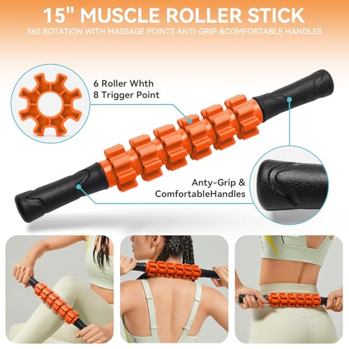 5 in 1 Foam Roller Set for Deep Tissue Muscle Massage & Stretching