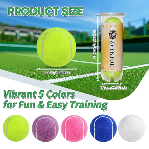 High Bounce Tennis Balls for Beginners - Yellow, 3-Pack