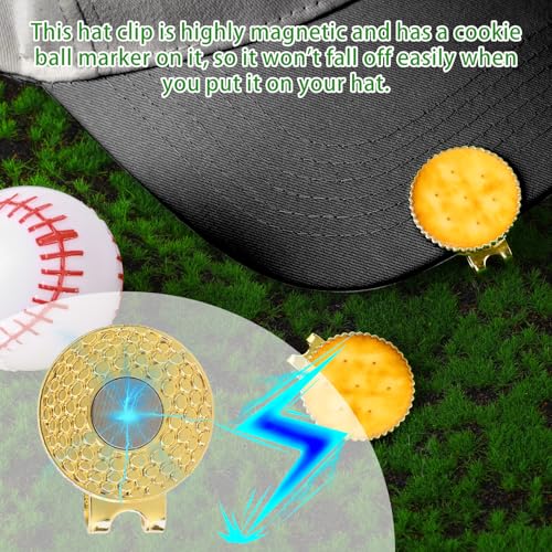Funny Cookie Golf Ball Marker with Hat Clip - Gift for Golfers