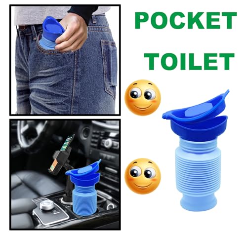 750ML Portable Urinal with Sealed Lid - Collapsible Design for Travel