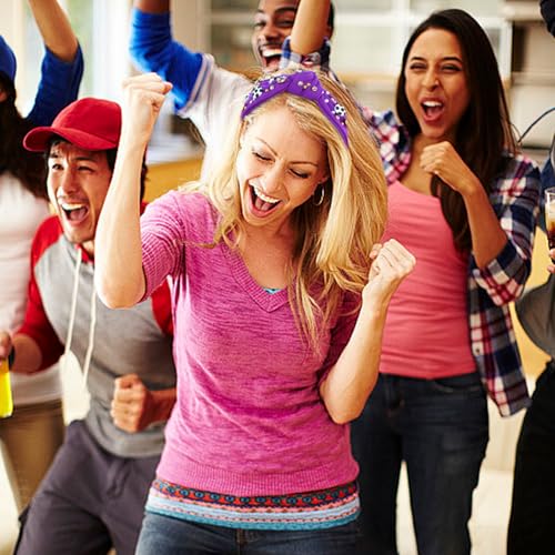 Wide Knotted Soccer Headband for Women - Purple Rhinestone Game Day Accessory