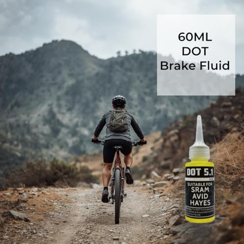 KACHAA Avid/SRAM Brake Bleed Kit with DOT 5.1 Fluid – 60 ml, Adapters Included