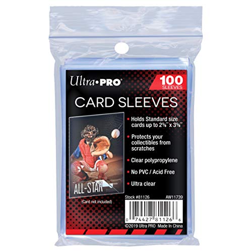 Standard Soft Card Sleeves for Collectible Trading Cards - 100 Count, 1-Pack