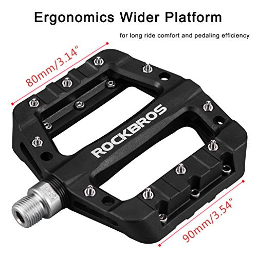 Lightweight Nylon Fiber Bike Pedals - Black - Durable Platform for MTB & BMX