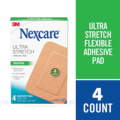 Ultra Stretch Adhesive Pads - 3 x 4 in, 4 Count