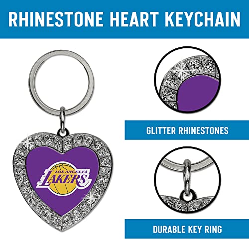 Utah Valley Wolverines Rhinestone Heart Keychain - Metal Team Accessory