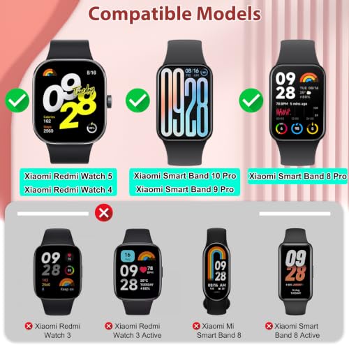 Adjustable Nylon Replacement Bands for Redmi Watch 5/4 & Xiaomi Band 10 Pro - Pink Sand & Sea Shell