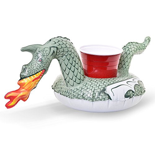 Fire Dragon Inflatable Drink Holders - 3 Pack for Pool & Hot Tub