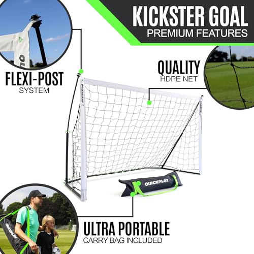 Portable Soccer Goal 12x6ft - Quick Setup & Weatherproof