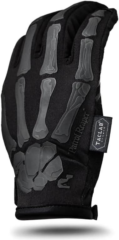 TACLAB Patrol Reaper Warm Skeleton Gloves - Flexible Grip for Hiking, Hunting & Outdoor Activities | 295GSM