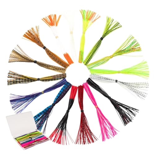 16-Color Silicone Fishing Lure Skirt Legs - Fly Tying Material