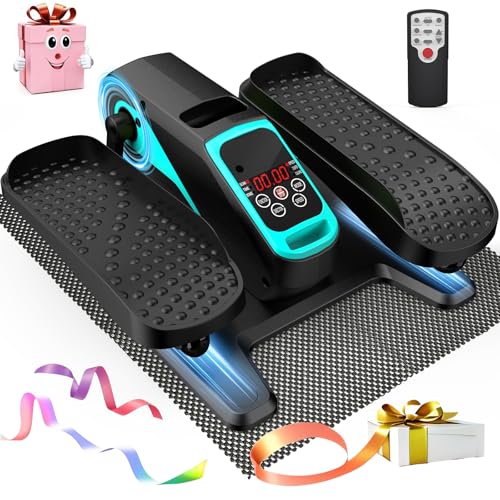 Under Desk Elliptical Leg Exerciser for Seniors - Blue