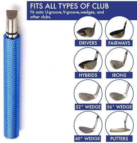 Golf Club Groove Sharpener for U & V-Grooves - 1 Piece