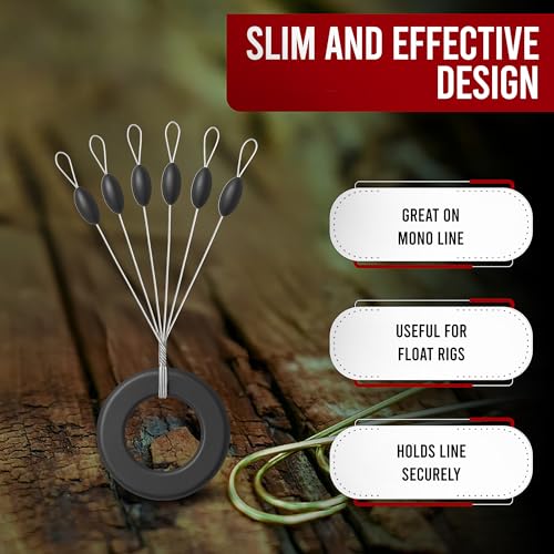 Fishing Bobber Stops - Durable Rubber Line Stoppers
